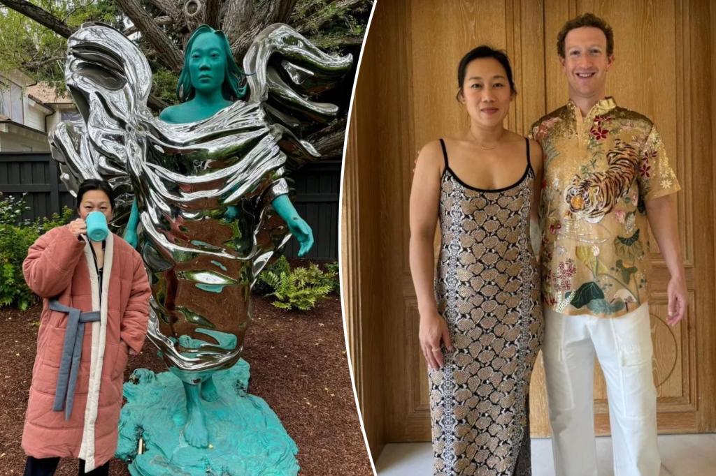 Mark Zuckerberg unveils giant statue of wife Priscilla Chan: 'Men everywhere are shaking'